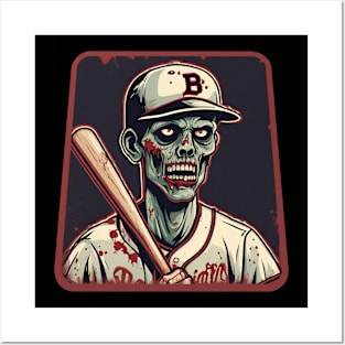 Zombie baseball player Posters and Art